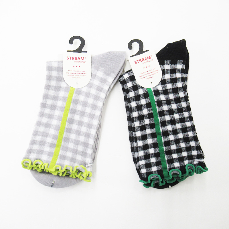 STREAM ギンガムチェッククルーソックス